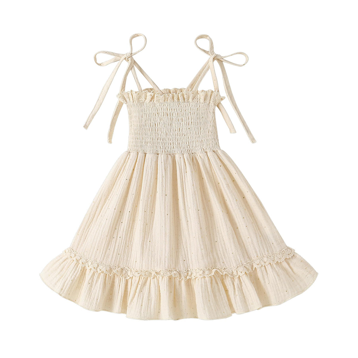 HAPPYMA Toddler Dress Baby Girl Sleeveless Ruffle Summer Clothes