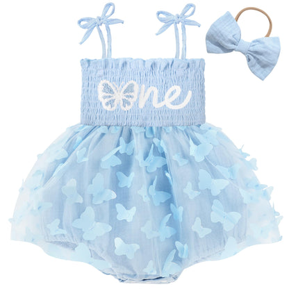 HONGTEYA Baby Girl 1st Birthday Outfit First Romper Tulle Dress Gifts
