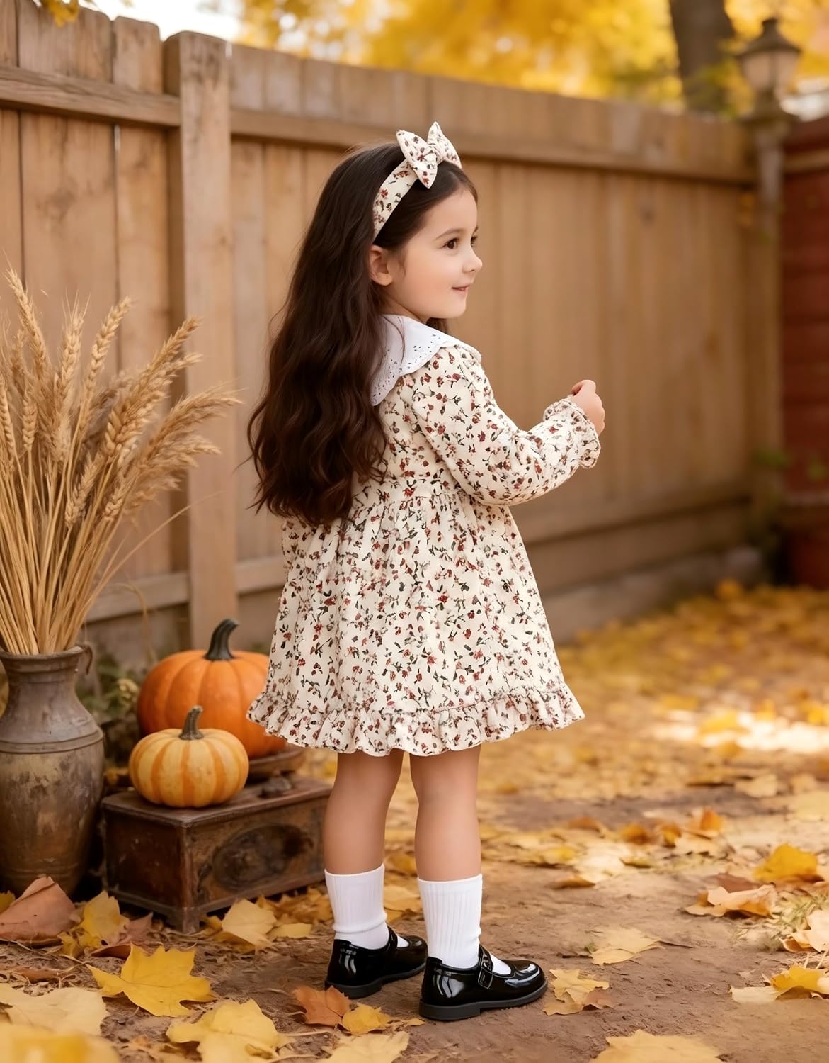 Vibebox Toddler Girls Dress Fall Winter Long Sleeve Princess Outfits 12M-4T