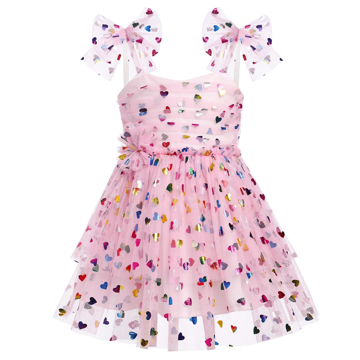 IBTOM CASTLE Toddler Baby Girl Birthday Dress Floral Sequin Tulle Tutu Dresses for Pageant Party Cake Smash Photoshoot
