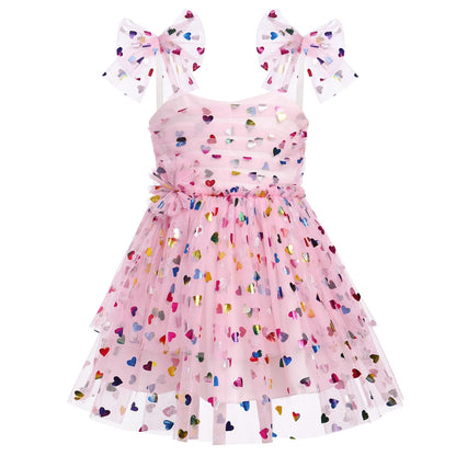 IBTOM CASTLE Toddler Baby Girl Birthday Dress Floral Sequin Tulle Tutu Dresses for Pageant Party Cake Smash Photoshoot