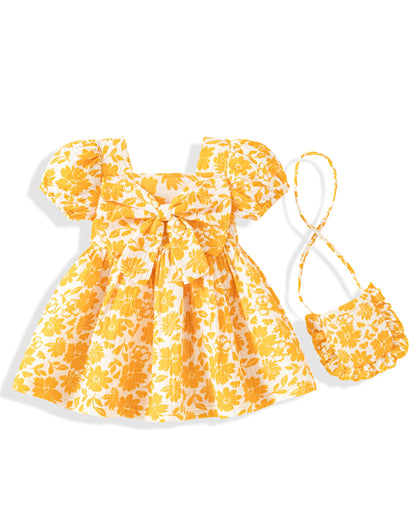 Vibebox Baby Girl Dress Summer Toddler Girls Party Outfit Bow Dresses 6M-3T