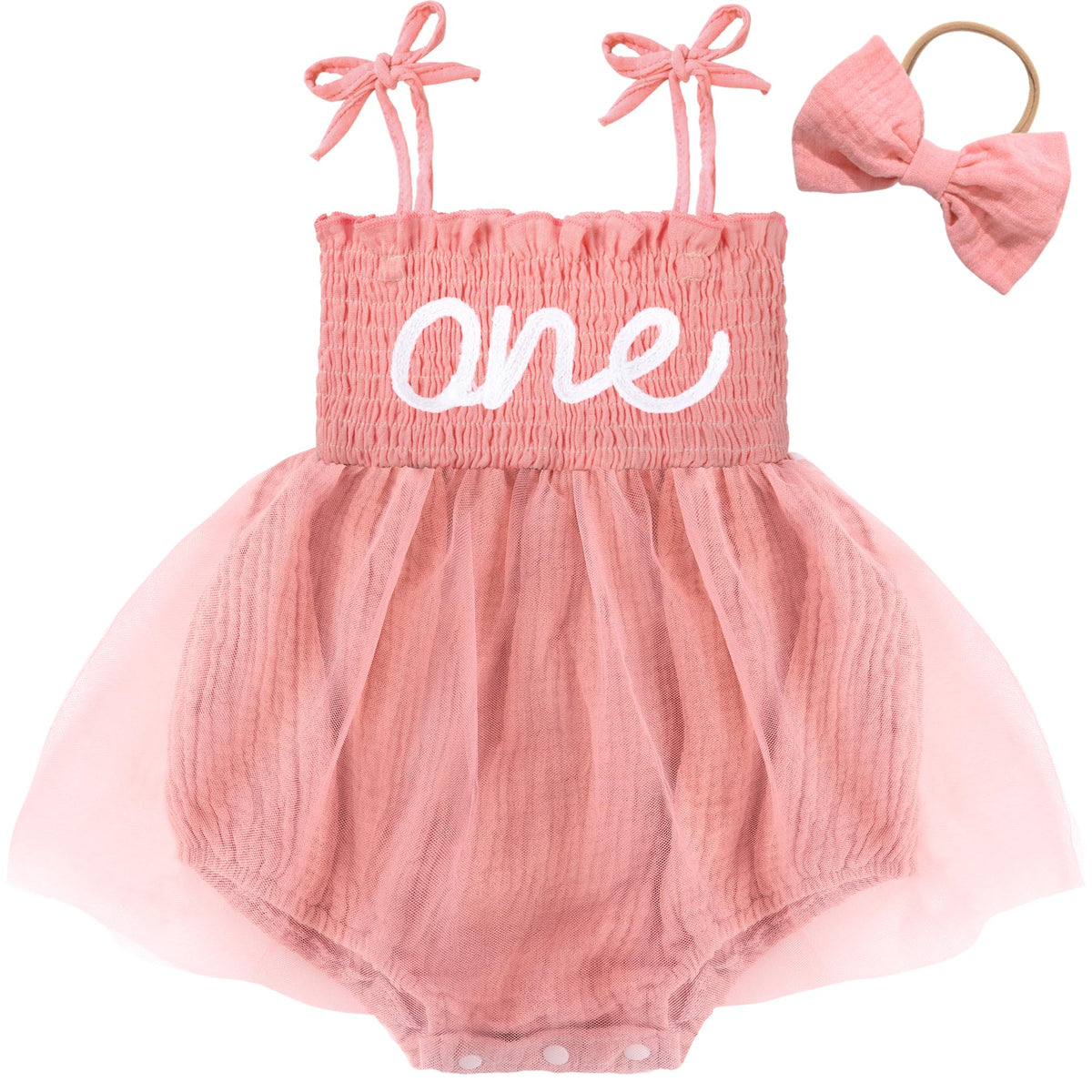 HONGTEYA Baby Girl 1st Birthday Outfit First Romper Tulle Dress Gifts