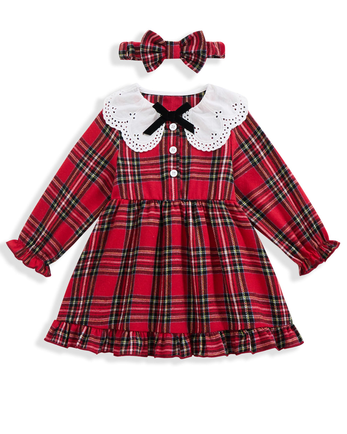 Vibebox Toddler Girls Dress Fall Winter Long Sleeve Princess Outfits 12M-4T