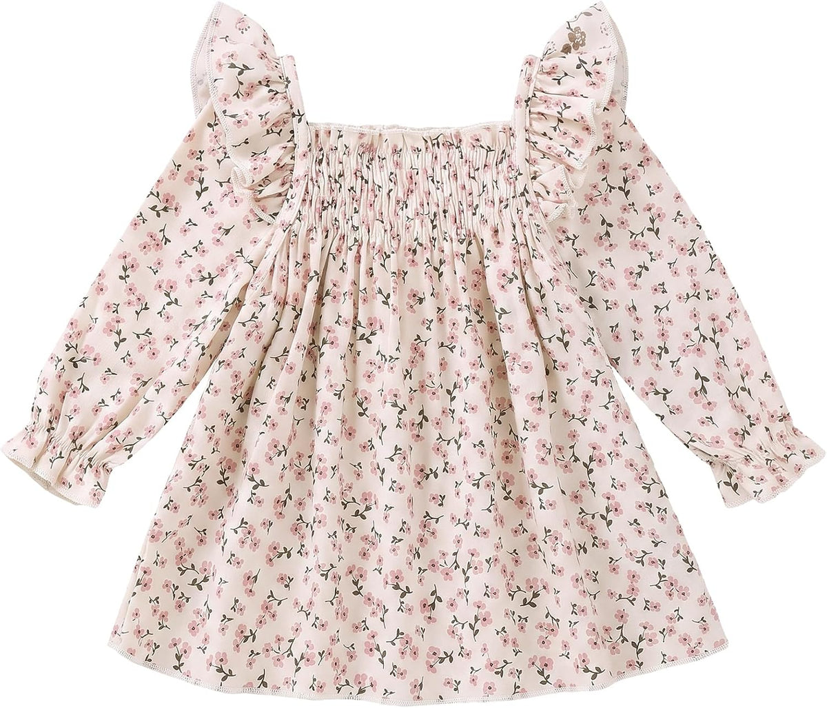 Mioglrie Baby Girl Dress Infant Fall Winter Outfit Long Sleeve Boho Dresses