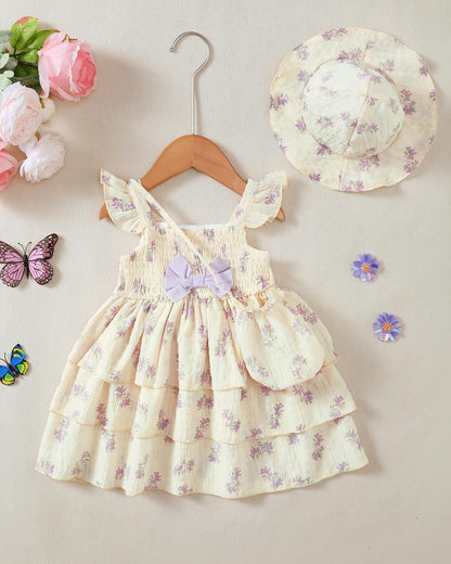 SODLON Baby Girl Dress Infant Newborn Clothes Summer Sleeveless Layer Ruffle Dresses Casual Beach Sundress for Girls 0M-3T