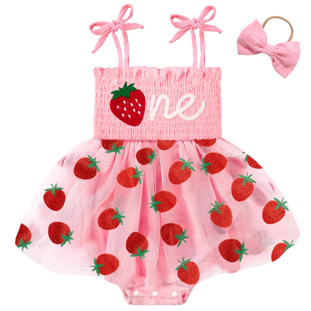 HONGTEYA Baby Girl 1st Birthday Outfit First Romper Tulle Dress Gifts