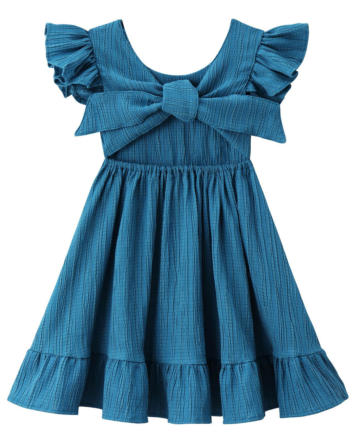 Toddler Girls Swing Backless Ruffle Hem Dress