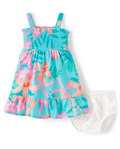 Gymboree Baby-Girls and Newborn Dress with Diaper Cover, 2 Piece Outfit