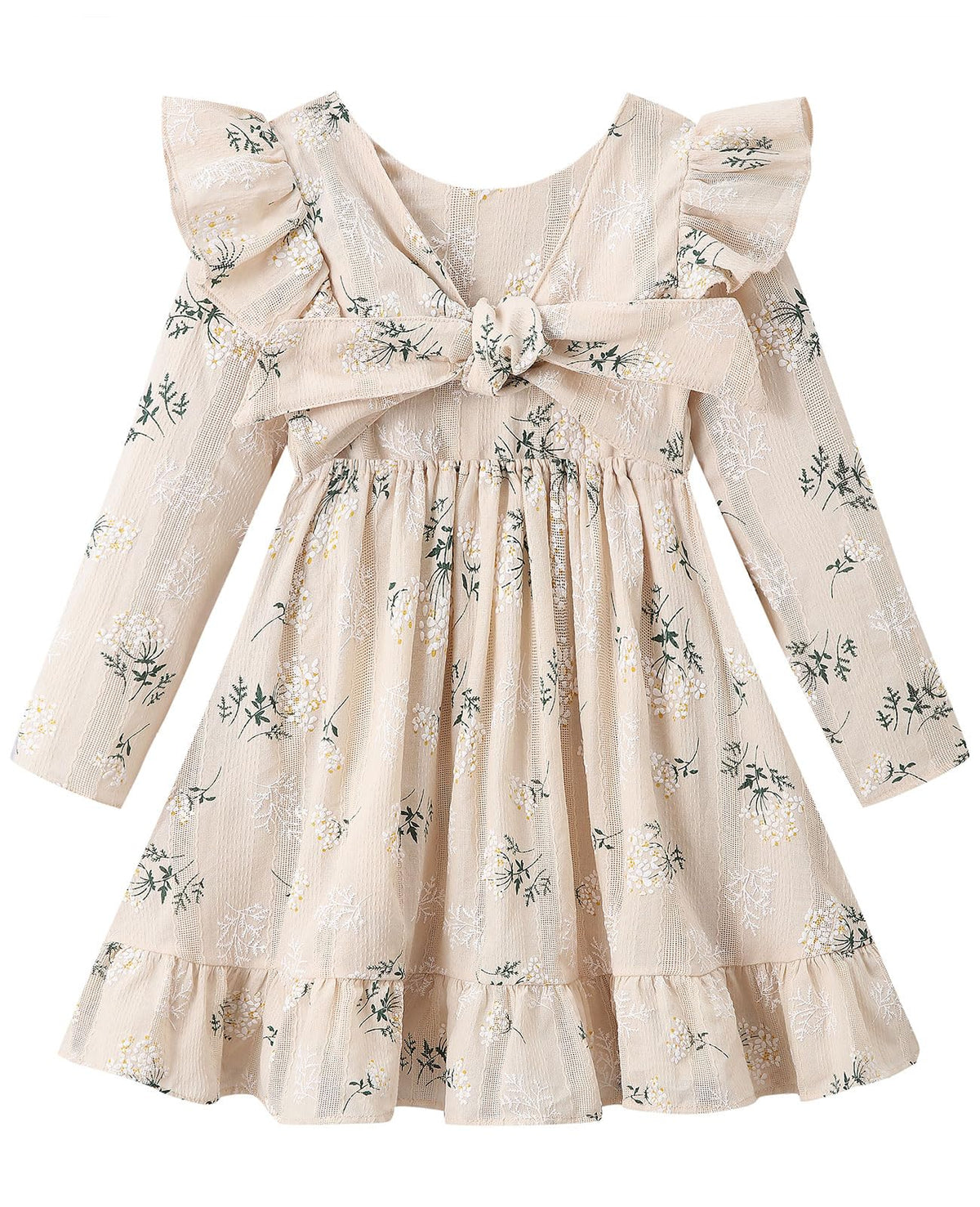 Toddler Girls Swing Backless Ruffle Hem Dress