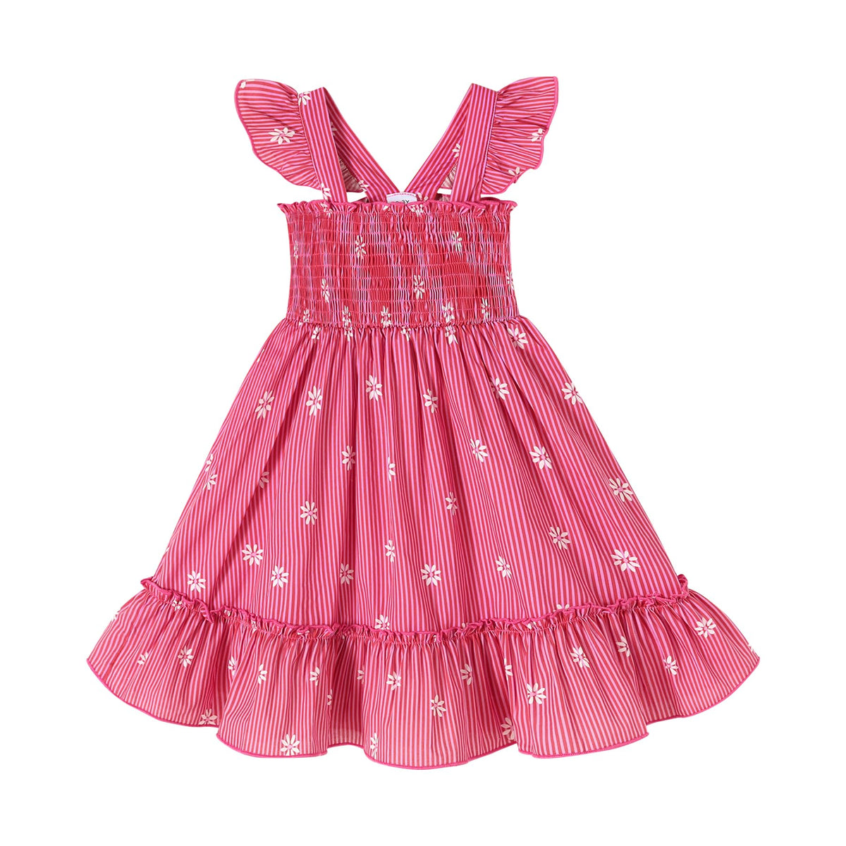Toddler Baby Girls Dress Floral Embroidered Boho Sleeveless Beach Butterfly Sundress