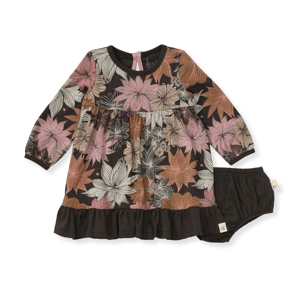 Burt's Bees Baby Baby Girls' Dress and Pantie Set, Infant & Toddler, Short & Long-Sleeve, 100% Organic Cotton