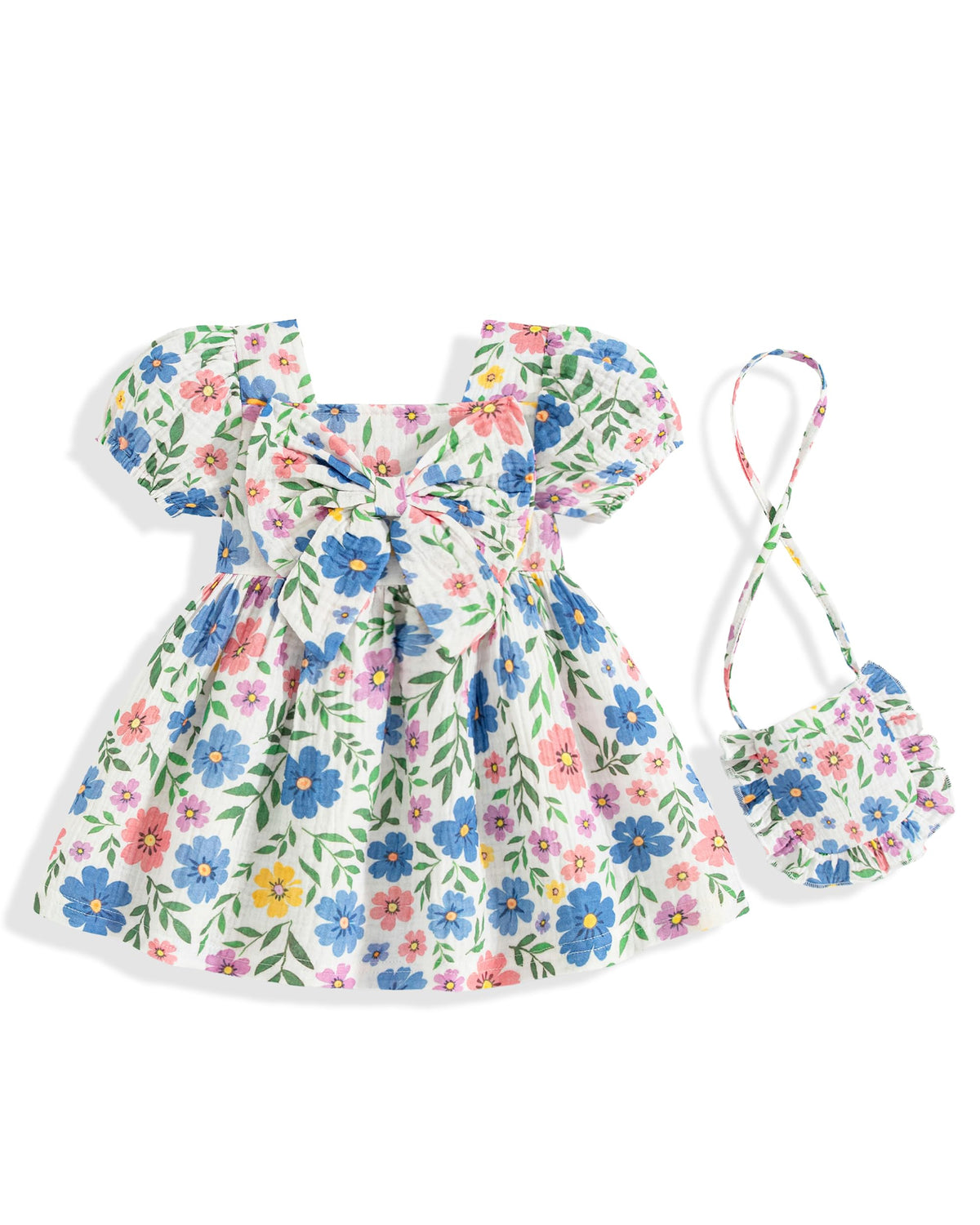 Vibebox Baby Girl Dress Summer Toddler Girls Party Outfit Bow Dresses 6M-3T