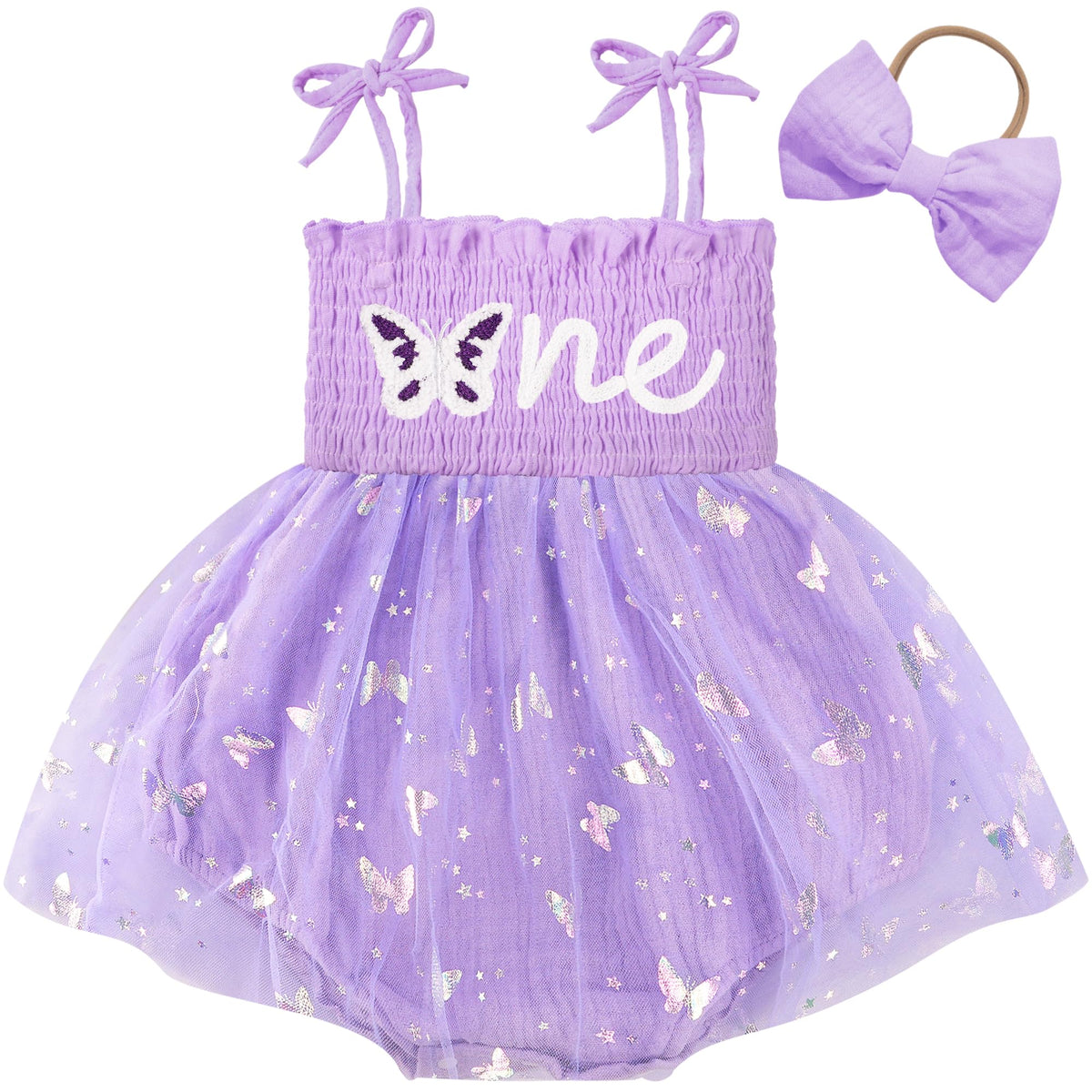 HONGTEYA Baby Girl 1st Birthday Outfit First Romper Tulle Dress Gifts