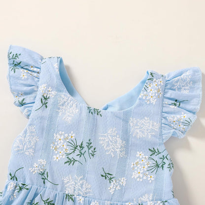 HAPPYMA Toddler Baby Girl Summer Dress Outfits Backless Bow Sundress
