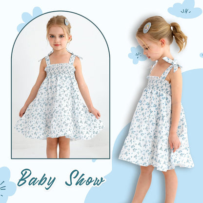 HAPPYMA Toddler Girl Summer Dress Floral Sleeveless Baby Outfits