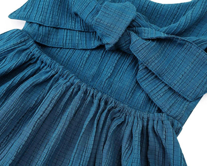 Toddler Girls Swing Backless Ruffle Hem Dress