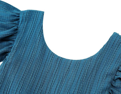 Toddler Girls Swing Backless Ruffle Hem Dress