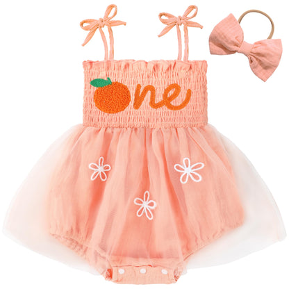HONGTEYA Baby Girl 1st Birthday Outfit First Romper Tulle Dress Gifts