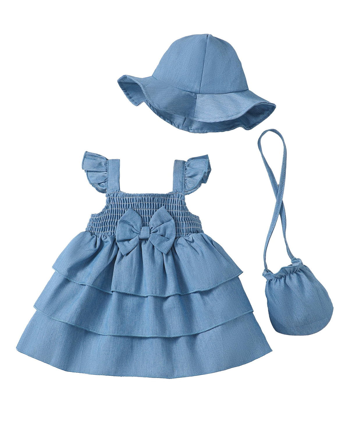 SODLON Baby Girl Dress Infant Newborn Clothes Summer Sleeveless Layer Ruffle Dresses Casual Beach Sundress for Girls 0M-3T