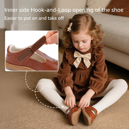 STQ KIDS Girls Wide Toe Box Mary Jane Dress Shoes