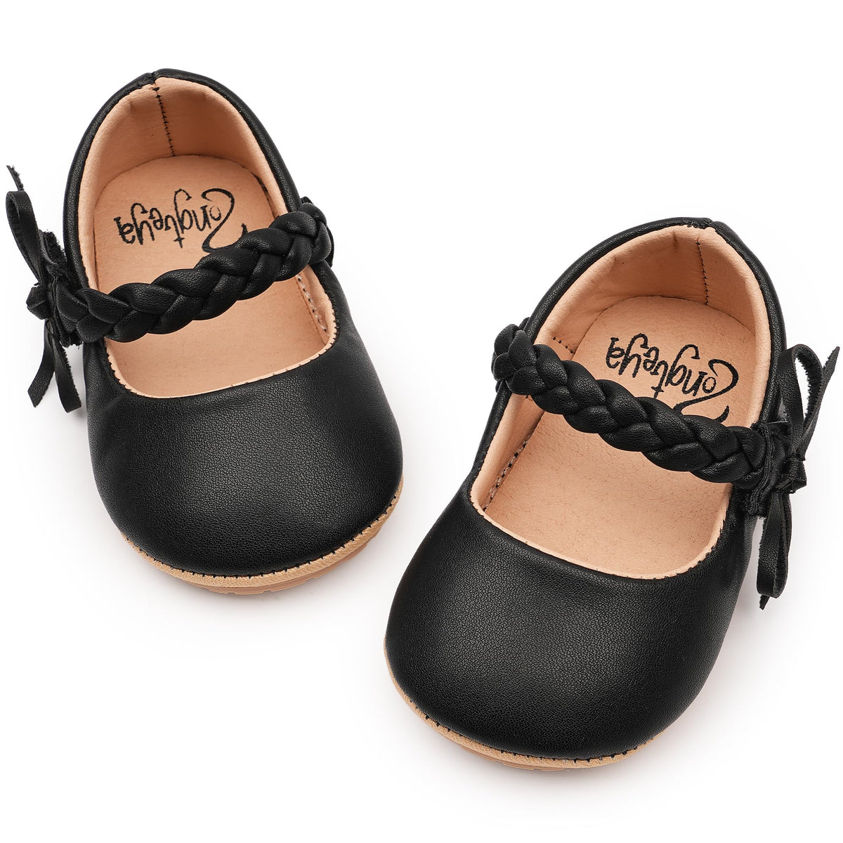HONGTEYA Baby Girls Shoes Infant Mary Jane Flats Non Slip Newborn Moccasins