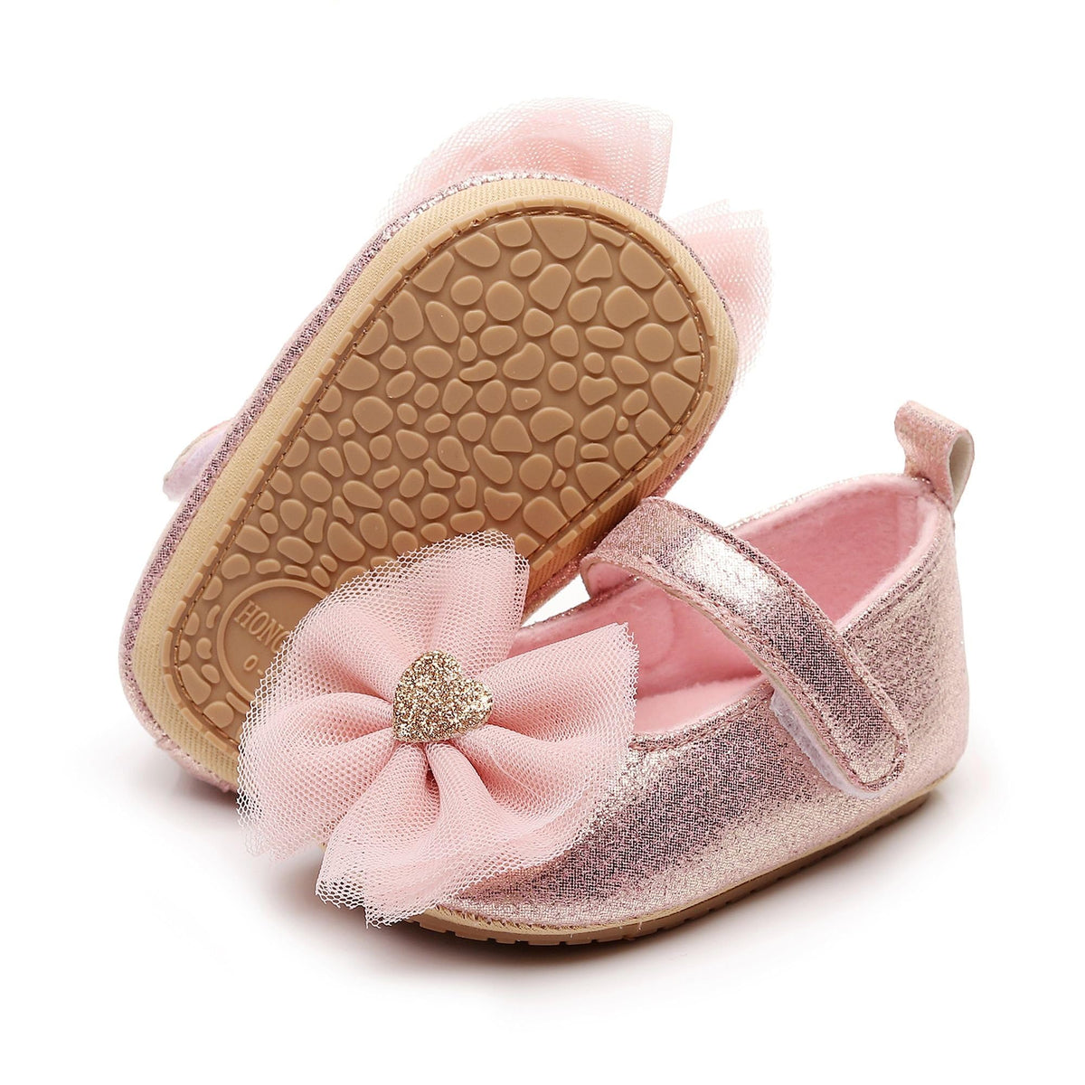 HONGTEYA Baby Girls Shoes Infant Mary Jane Flats Non Slip Newborn Moccasins