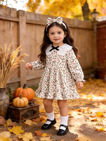 Vibebox Toddler Girls Dress Fall Winter Long Sleeve Princess Outfits 12M-4T