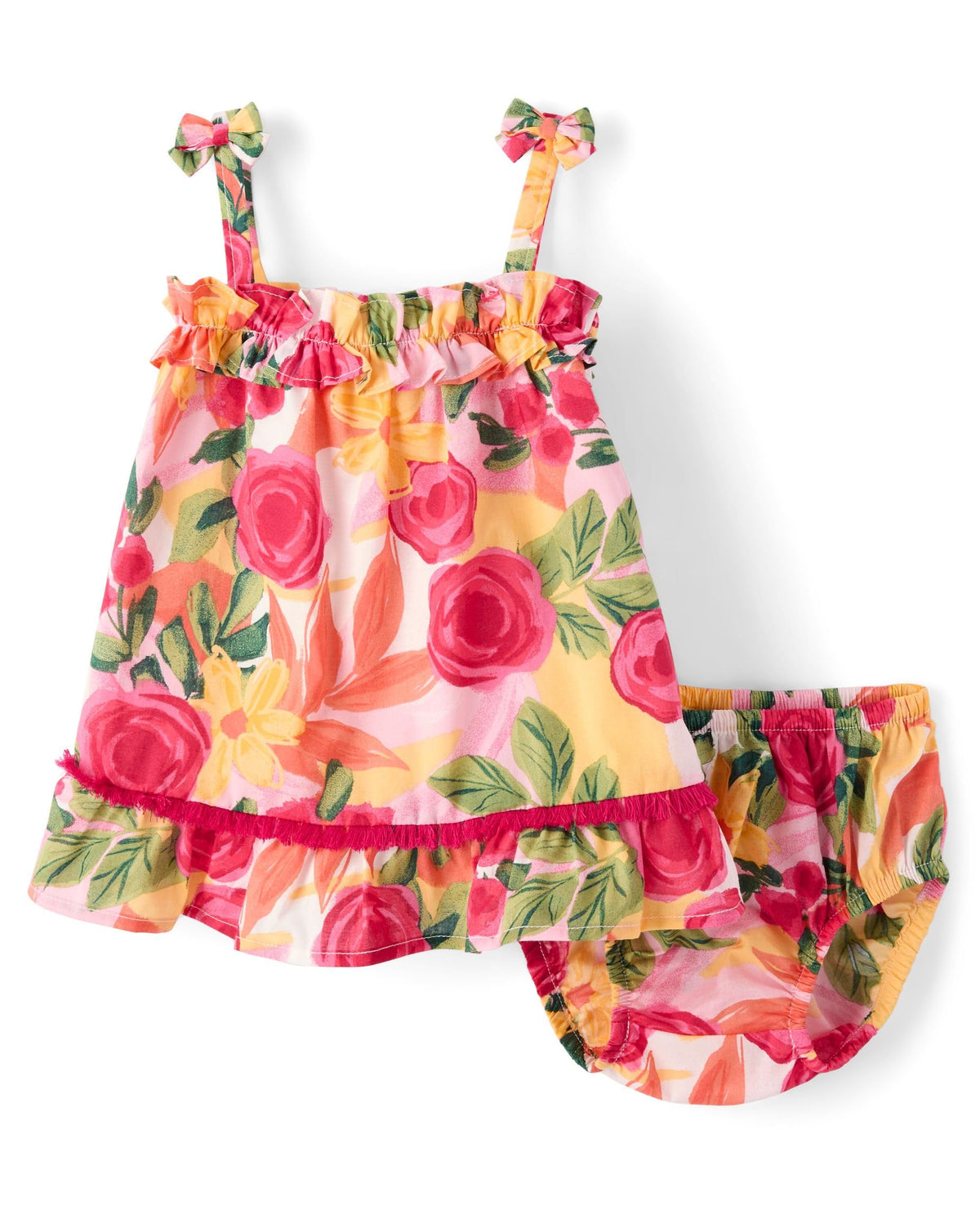 Gymboree Baby-Girls and Newborn Dress with Diaper Cover, 2 Piece Outfit