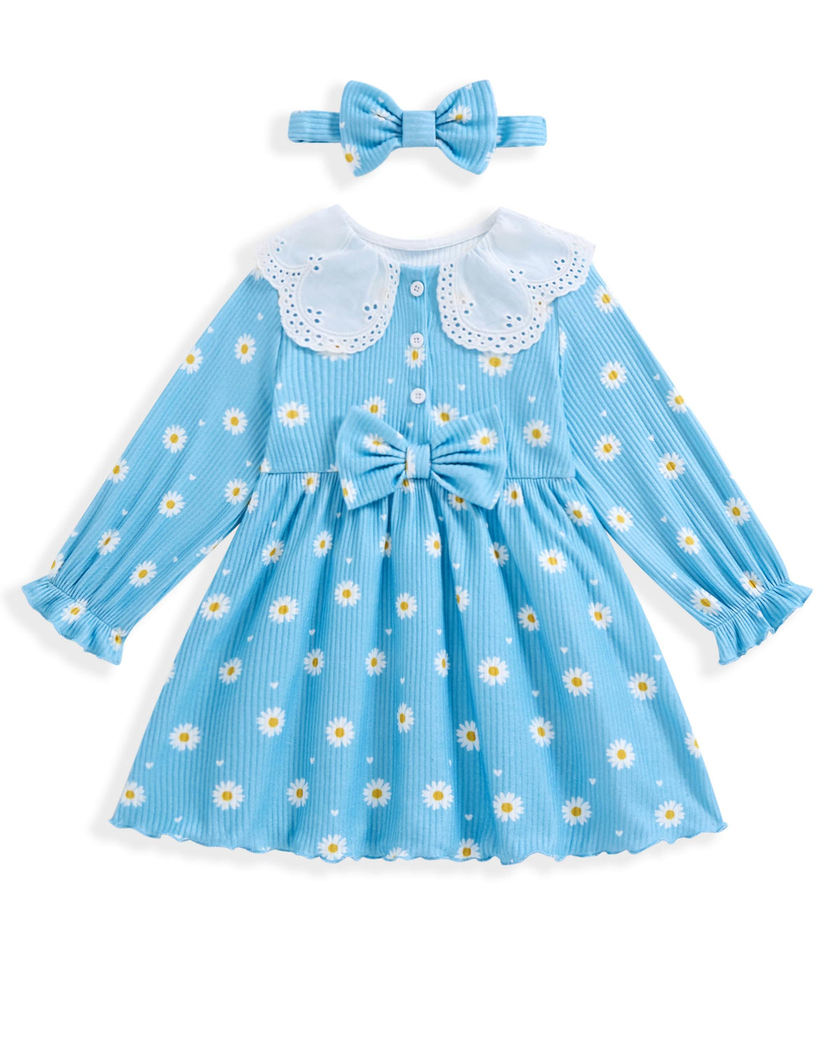Vibebox Toddler Girls Dress Fall Winter Long Sleeve Princess Outfits 12M-4T