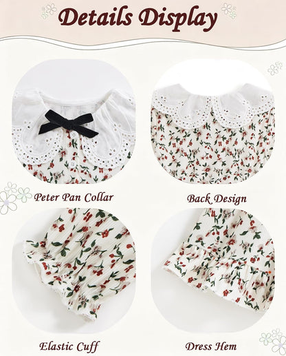 Vibebox Toddler Girls Dress Fall Winter Long Sleeve Princess Outfits 12M-4T