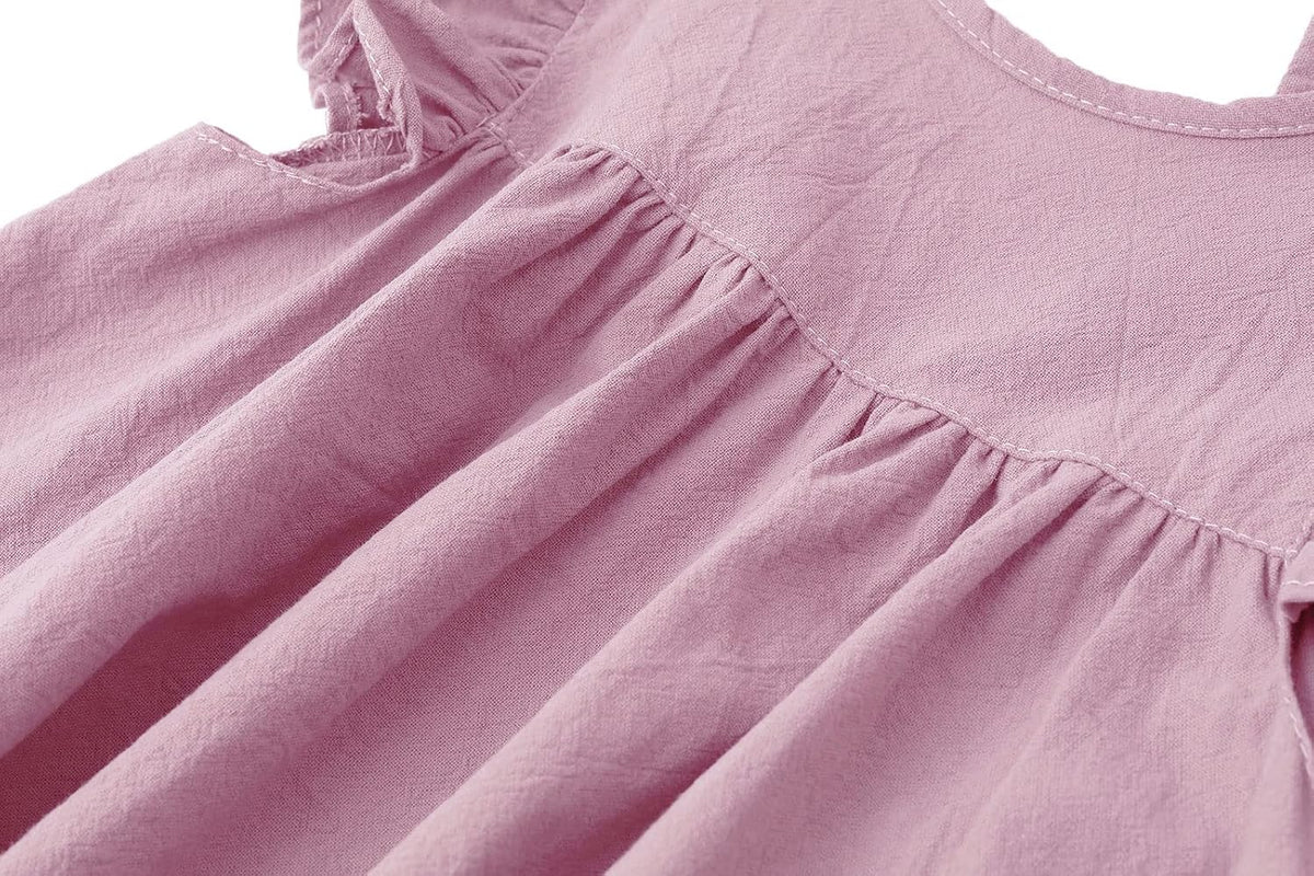 Girls Summer Dress Toddler Ruffle Sleeve Dresses