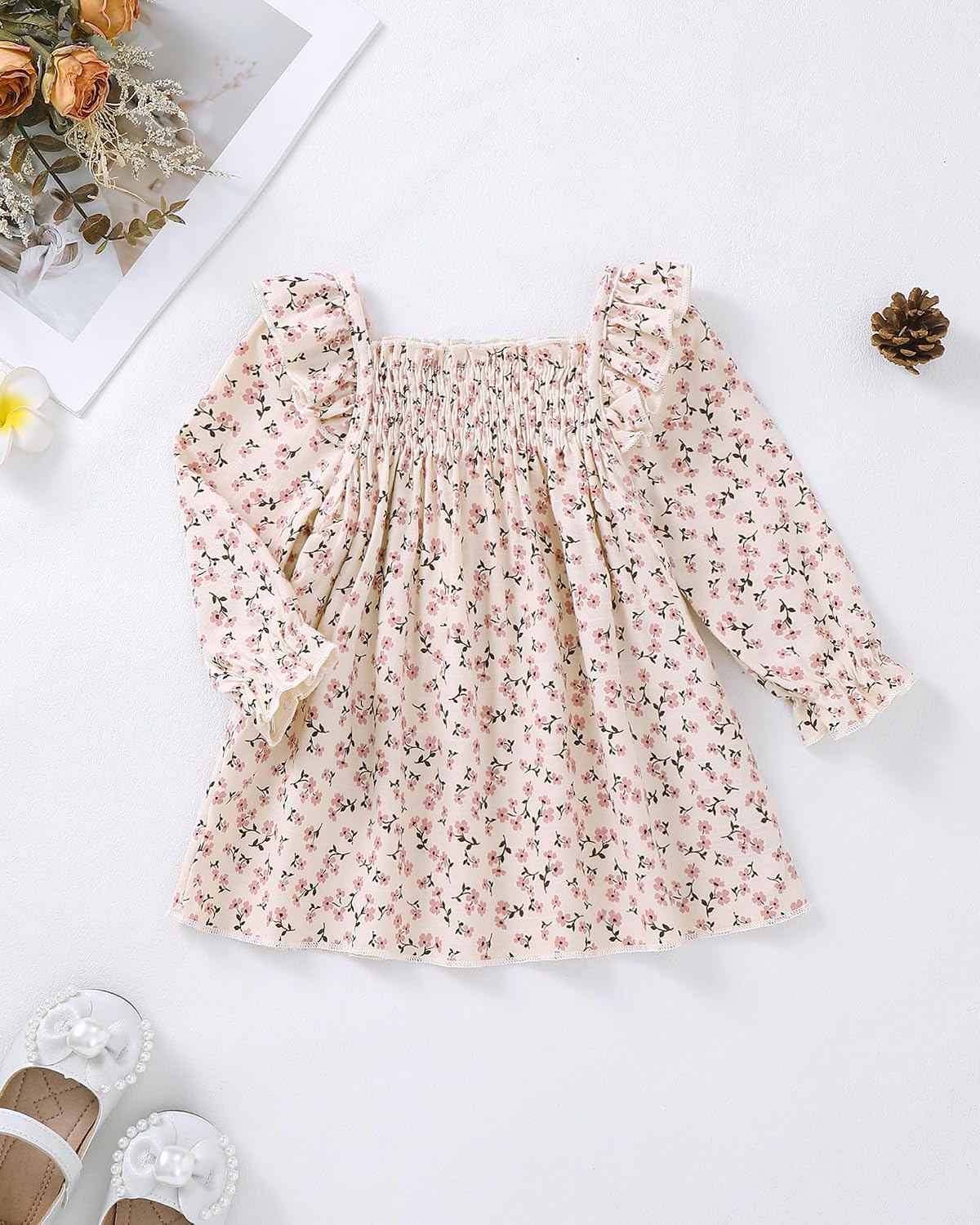 Mioglrie Baby Girl Dress Infant Fall Winter Outfit Long Sleeve Boho Dresses