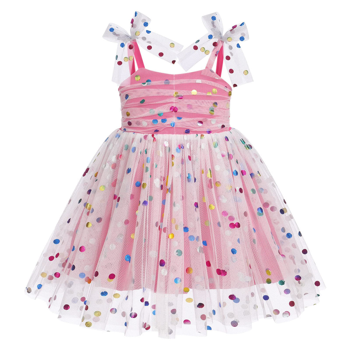 IBTOM CASTLE Toddler Baby Girl Birthday Dress Floral Sequin Tulle Tutu Dresses for Pageant Party Cake Smash Photoshoot