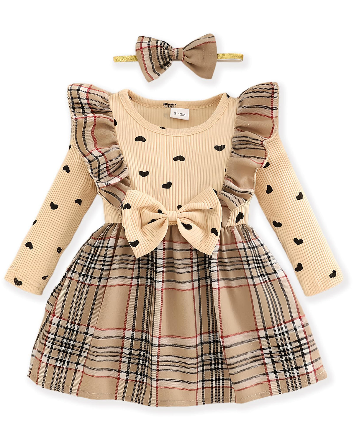 Baby Long Sleeve Fall Dress Baby Girl Clothes Ruffle Toddler Casual Dress Infant Cute Clothes Winter Outfits