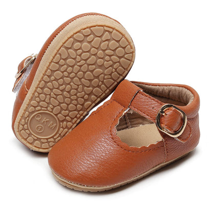 HONGTEYA Baby Girls Shoes Infant Mary Jane Flats Non Slip Newborn Moccasins