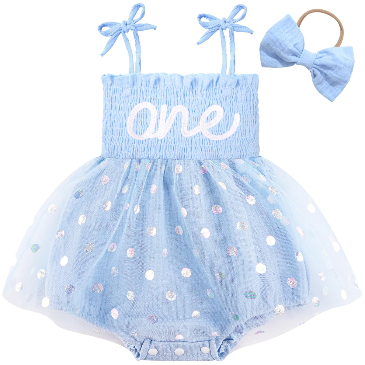 HONGTEYA Baby Girl 1st Birthday Outfit First Romper Tulle Dress Gifts