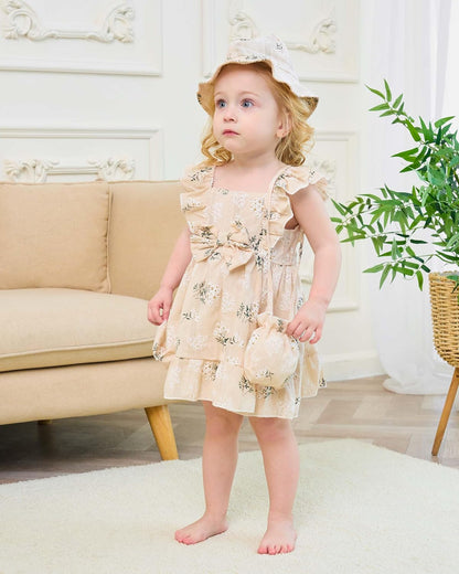 Renotemy Baby Girl Dress Summer Boho Vintage Toddler Baby Girl Clothes 0-3T