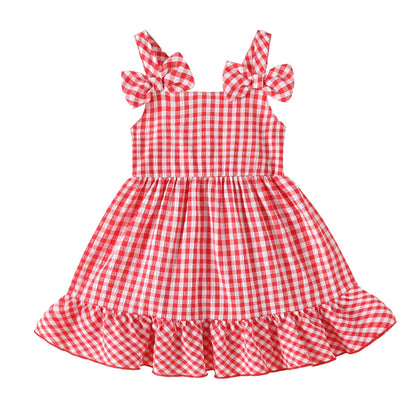 Infant Baby Girl Beach Sundress Casual Sleeveless Smocked Boho Dress Halter Ruffle Toddler Summer Outfits