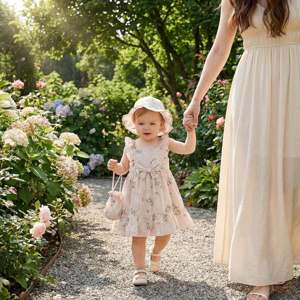 Baby Girl Dress Toddler Floral Cotton Boho Summer 6m 12m 18m 24m 2t