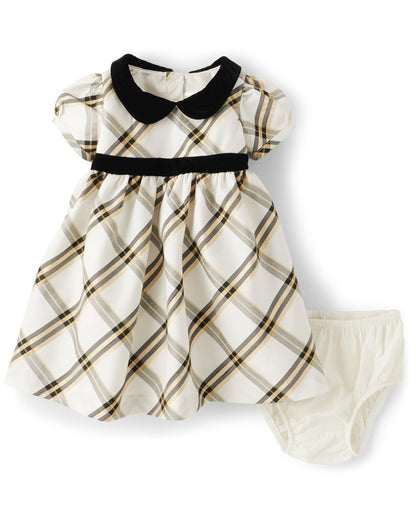 Gymboree Baby-Girls and Newborn Dress with Diaper Cover, 2 Piece Outfit