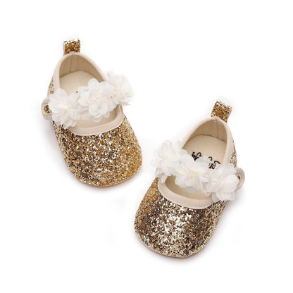 HONGTEYA Baby Girls Shoes Infant Mary Jane Flats Non Slip Newborn Moccasins
