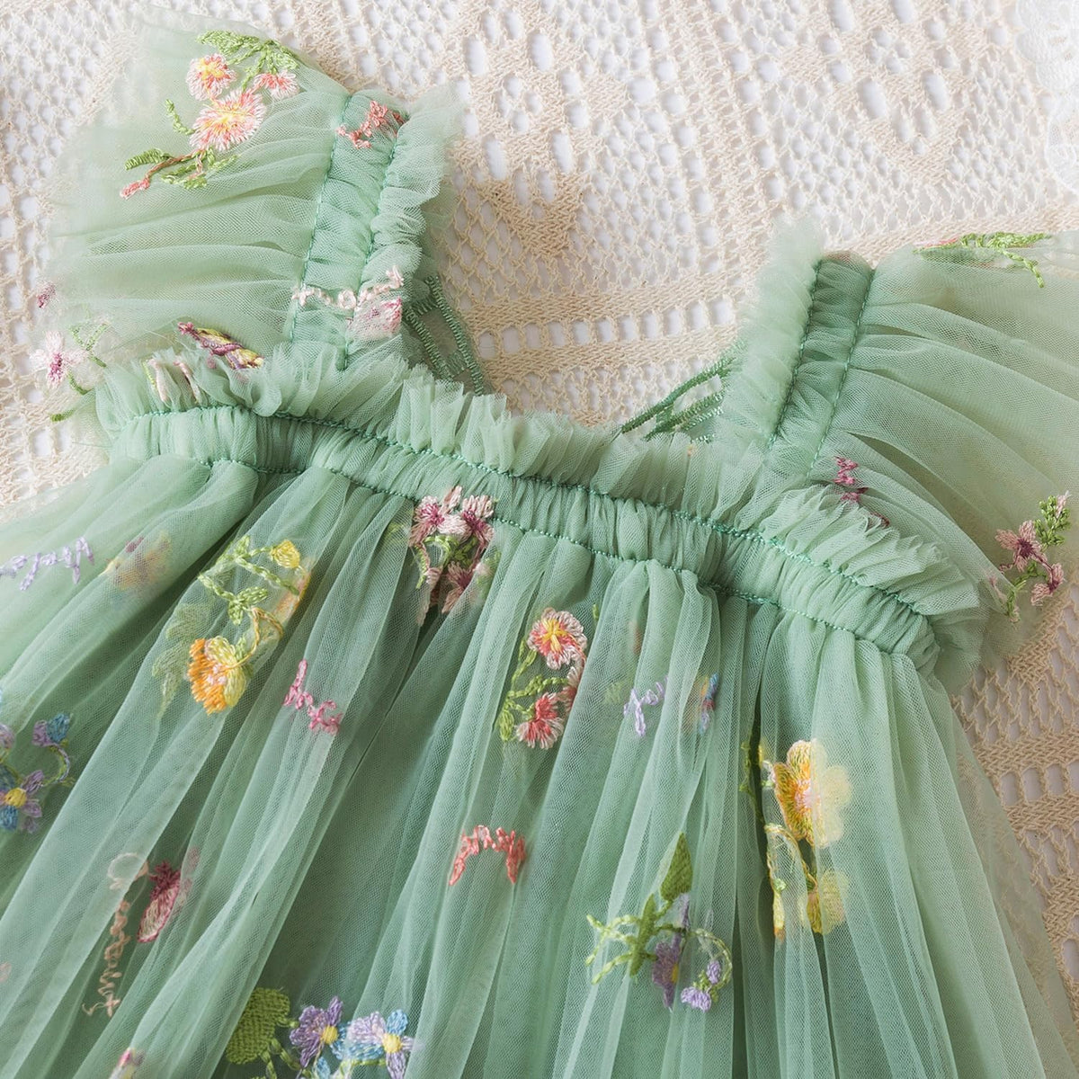 TTYAOVO Toddler Baby Girl Fairy Tulle Princess Dress