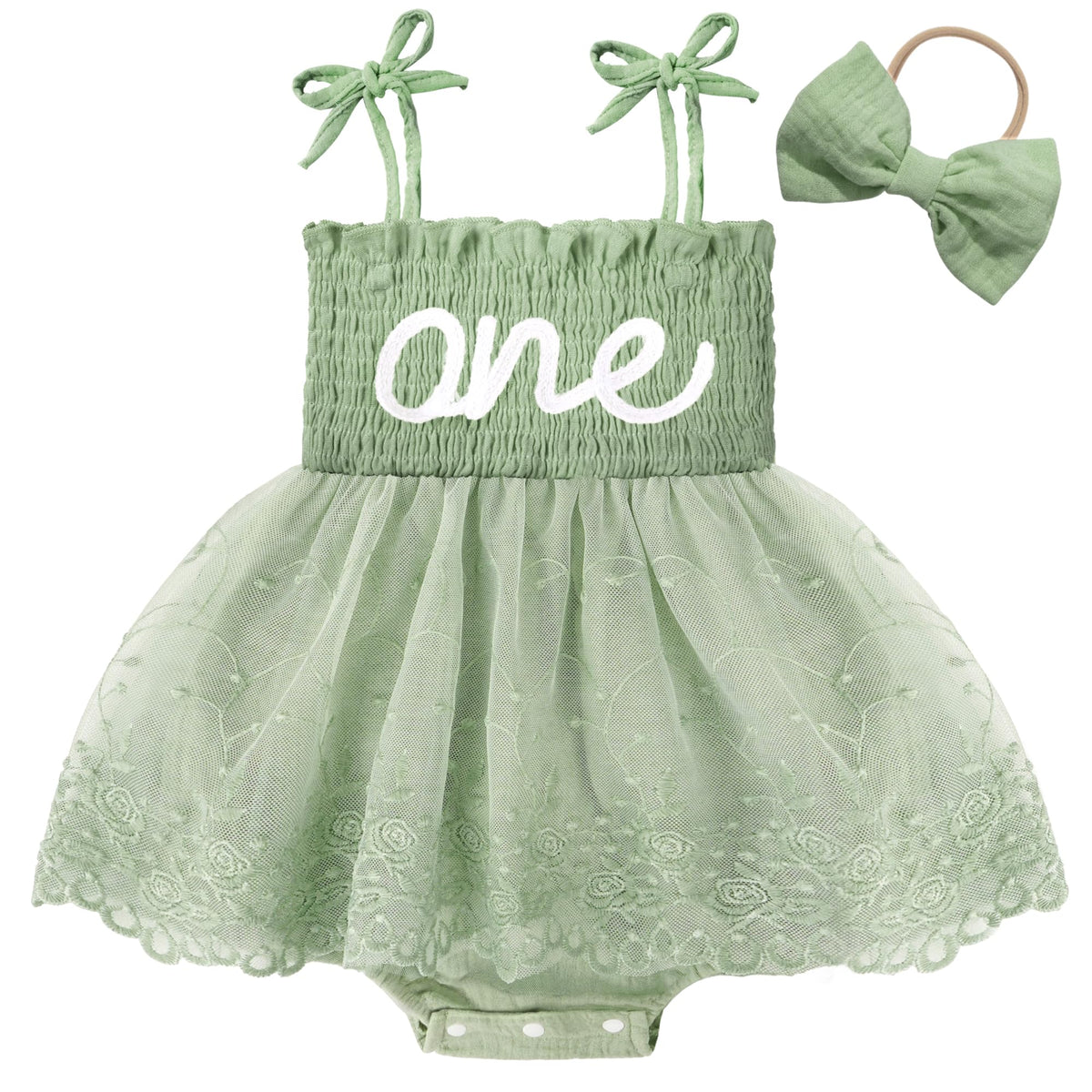 HONGTEYA Baby Girl 1st Birthday Outfit First Romper Tulle Dress Gifts