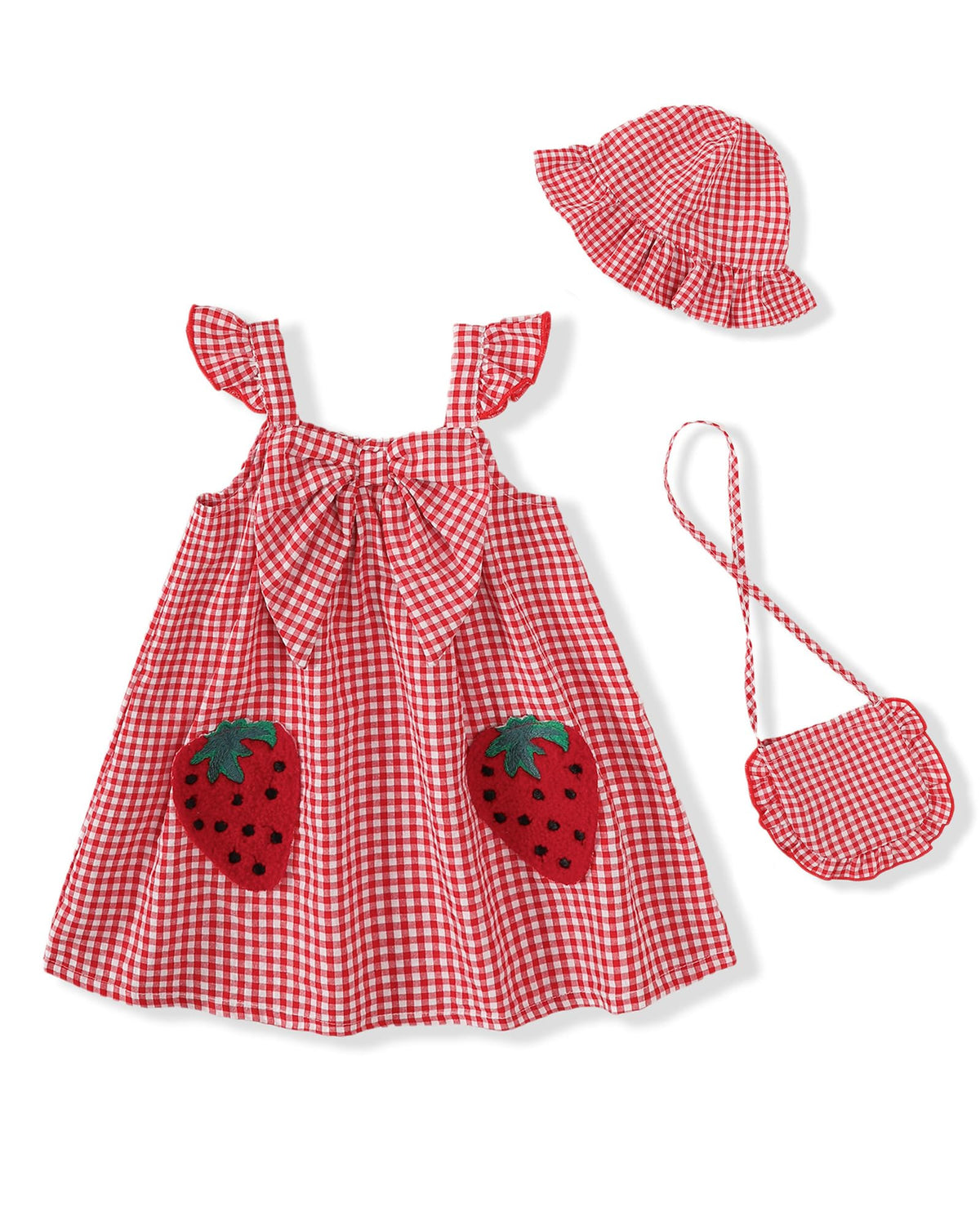Renotemy Infant Baby Girl Dresses Summer Outfits Casual Cotton Linen Sundress with Hat Toddler Clothes for Girls 3Months-3T