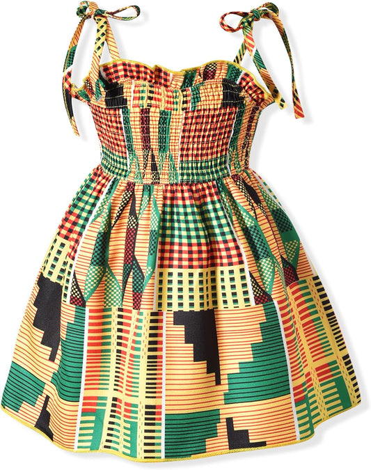 Aalizzwell Infant Baby Girls Spaghetti Strap Smocking Dress