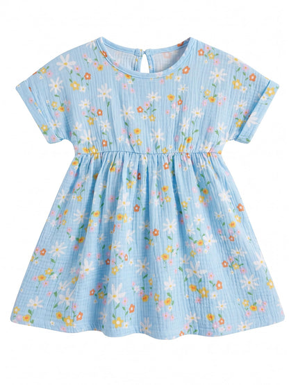 Toddler Girl Dress 100% Muslin Summer Clothes Outfit for Baby Girls 2t/3t