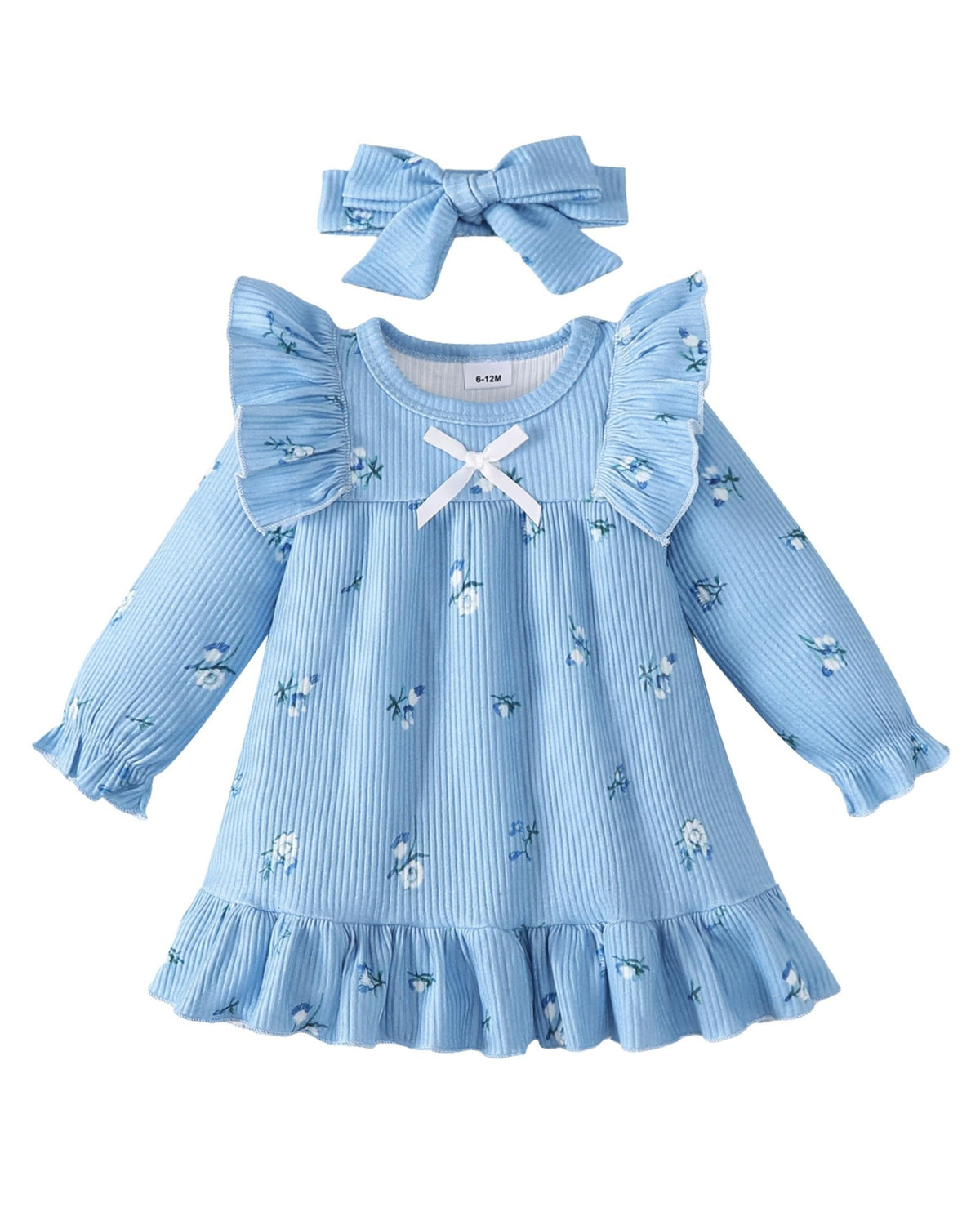 Renotemy Infant Baby Girl Clothes Toddler Ruffle Dresses Outfit Sets 3M-3T
