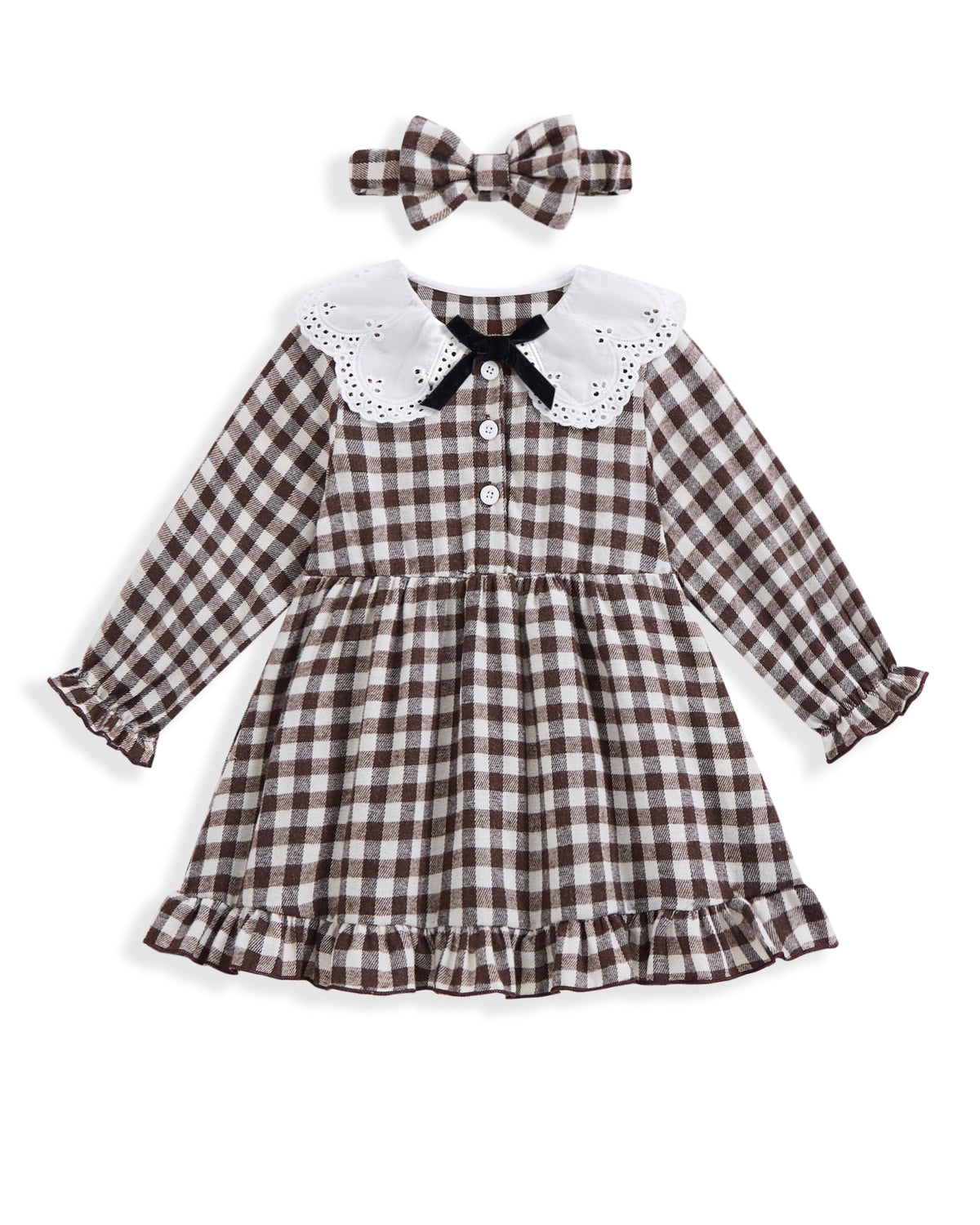 Vibebox Toddler Girls Dress Fall Winter Long Sleeve Princess Outfits 12M-4T