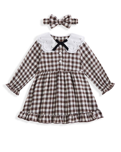 Vibebox Toddler Girls Dress Fall Winter Long Sleeve Princess Outfits 12M-4T